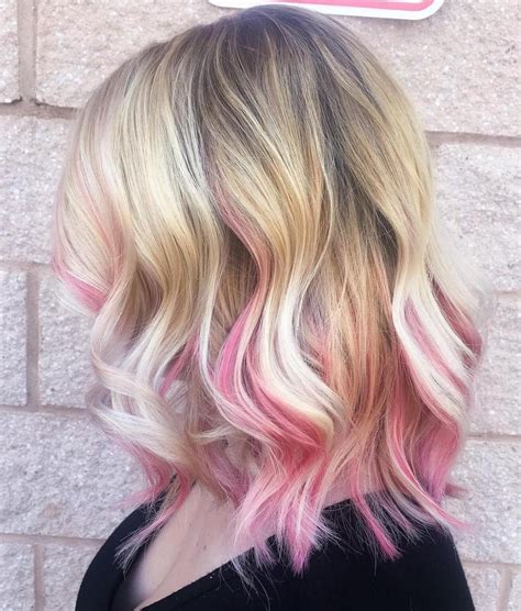 40 best pink highlights ideas for 2024 the right hairstyles pink blonde hair hair streaks