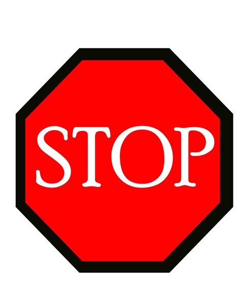 Stop Sign Outline Clipart Best