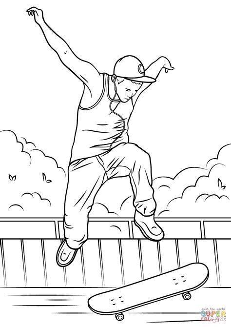 Disegno Di Salt Sullo Skateboard Da Colorare Disegni Da Colorare E Stampare Gratis