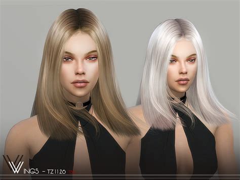 The Sims Resource Wings Tz1126 Hair Sims 4 Hairs