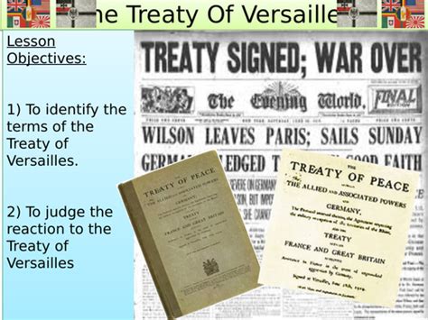 Treaty Of Versailles Terms And Reactions Teaching Resources