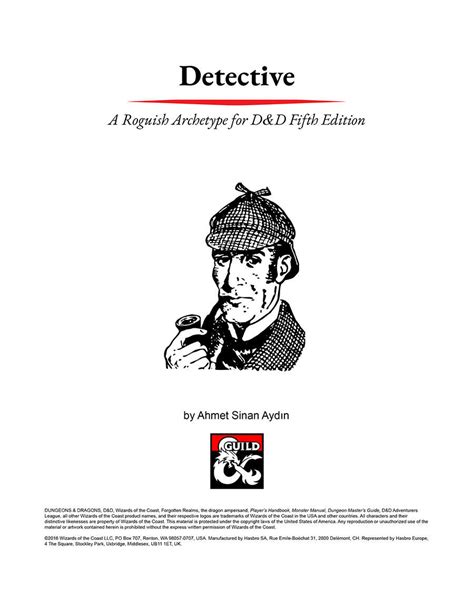 Detective A Roguish Archetype Dungeon Masters Guild Dungeon
