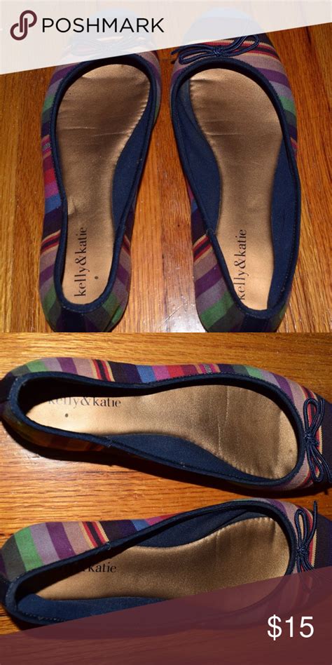 Multi Color Stripe Kelly And Katie Ballet Flats Kelly And Katie Ballet