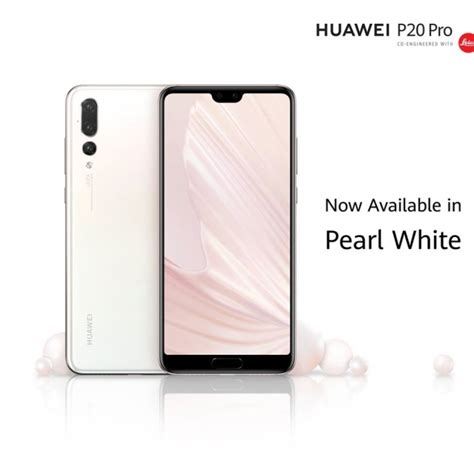 Experience 360 degree view and photo gallery. Limited edition Pearl White Huawei P20 Pro available in ...