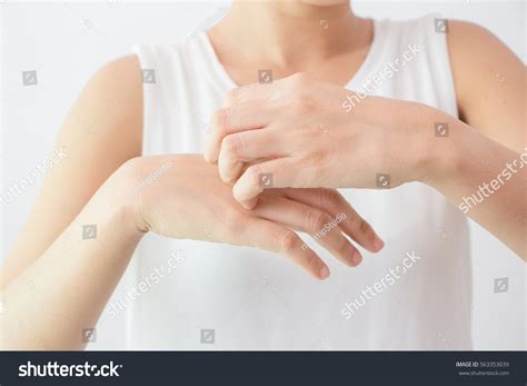 Women Scratch Itch Hand Arm Itching Stock Photo 563353039 Shutterstock