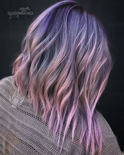 Lavender Hair Balayage Purple Hair Lilac Hair Colormelt Waves