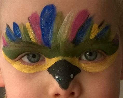 Make Up As A Parrot For My Little One For Carnivalshe Loved It