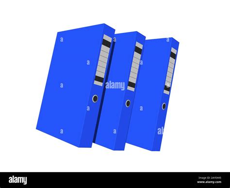 Blue File Folders For Archiving Stock Photo Alamy