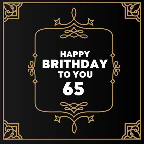 Premium Vector Happy 65th Birthday Modern Luxury Design For Greeting