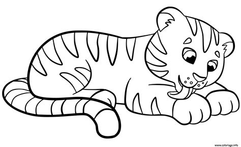 Coloriage Tigre Bebe Pour Enfants Dessin Tigre Imprimer