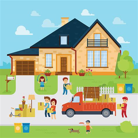 Royalty Free Moving House Clip Art Vector Images And Illustrations Istock