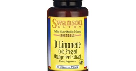 Swanson D Limonene Cold Pressed Orange Peel Extract 250 мг 60 меки капсули
