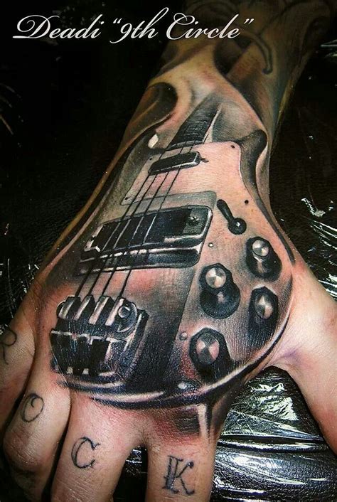 Awesome Guitar Hand Tattoo Amazing Tattoos Pinterest Tatuajes