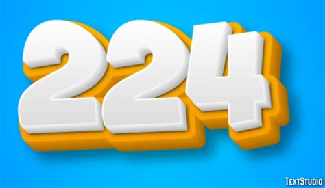 224 Text Effect And Logo Design Number