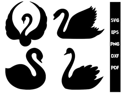Swans Cricut Swans Svg Swan Dxf Swans Clipart Swans Etsy