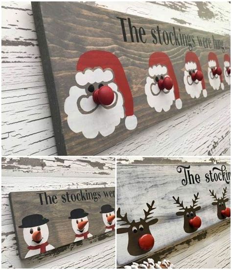 Best ideas for wall hangings made with stocking cloth flowers beautiful and good for wall decoration. DIY Christmas Stocking Holders Ideas - DIY Cuteness