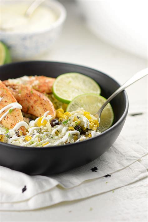 (9x13 or larger works well.) cover with aluminum foil. Cilantro Lime Chicken and Rice Bowls - Simple Seasonal