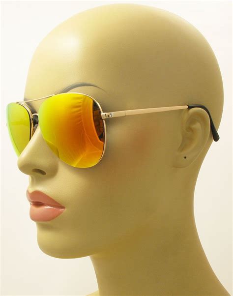 New Classic Gold Or Blue Reflective Mirror Aviator Fashion Unisex Sunglasses Mirrored Aviators