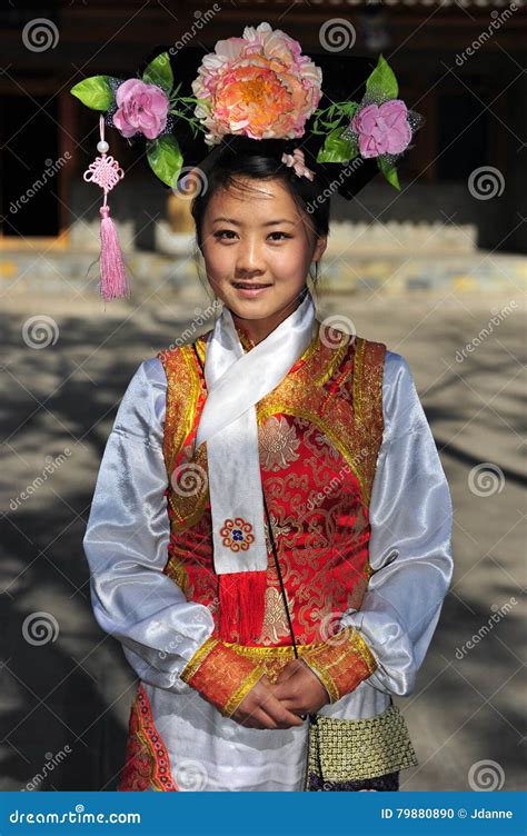 Lady Of The Chinese Man Ethnic Minority Yunnan China Editorial Image