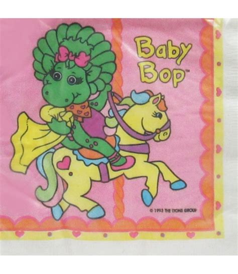 Barney Baby Bop Vintage Lunch Napkins Ct