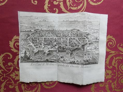 thomas salmon la città di modena capitale del ducato di modenese 1751 map libreria antiquaria