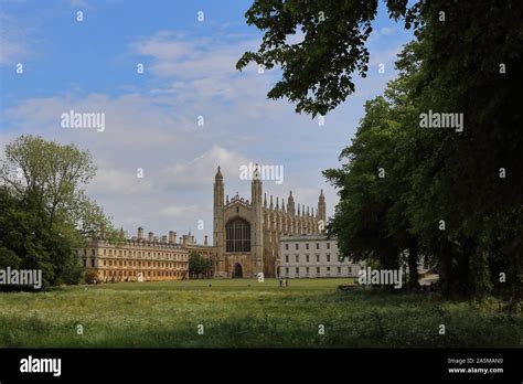 Kings College Chapel From The Backs Cambridge Stock Photo Alamy
