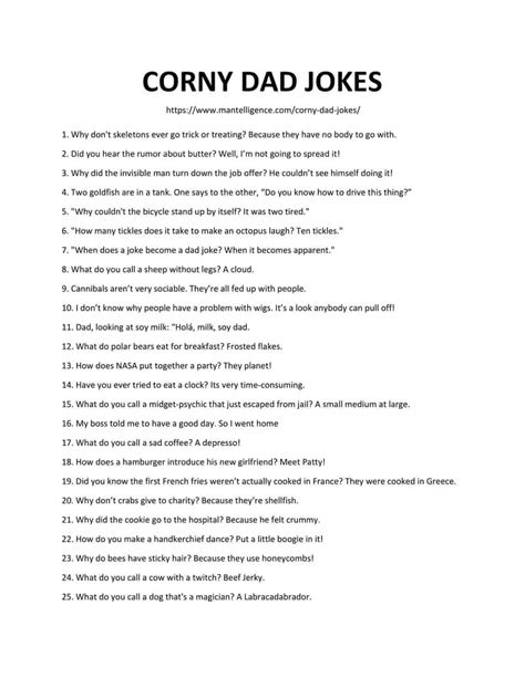335 Corny Dad Jokes Embarrassingly Silly But Funny