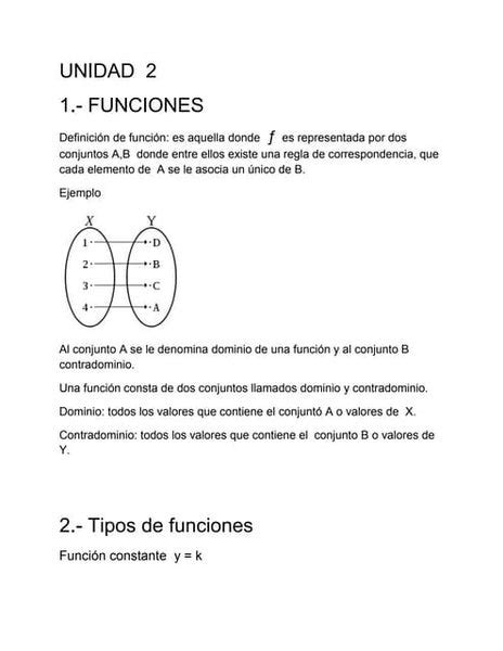 Clasificacion Y Graficas De Las Funciones En Calculo Diferencial