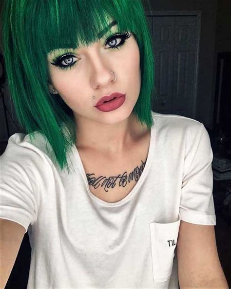 It Is High Time To Try Dark Green Hair Dye And All The