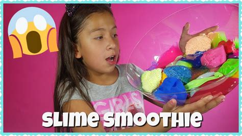 Huge Slime Smoothie Mixing All My Store Bought Slimes Cutesypines