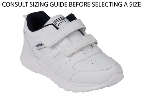 Tuffbeat Velcro Takkies White Gem Schoolwear