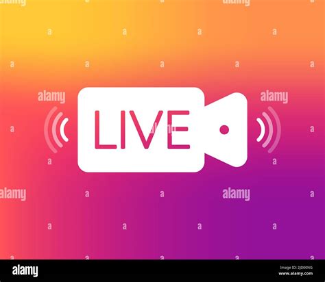 Live Icon Great Design For Any Purposes Live Stream Sign Digital