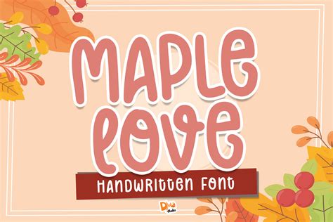 Maple Love Font By Dmletter31 · Creative Fabrica