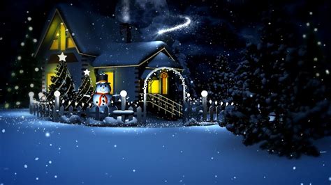 Animated Christmas Card Template Cosy Christmas Cabin Youtube
