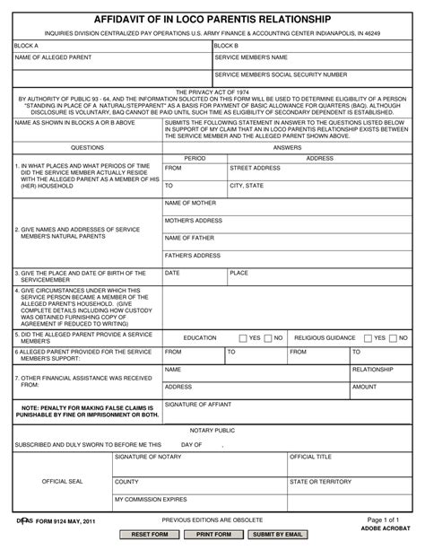 Dfas Form 9124 Fill Out Sign Online And Download Fillable Pdf