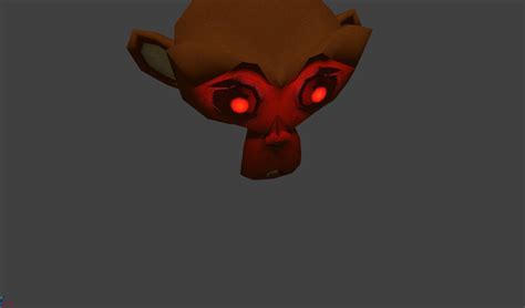 3d Model Scary Monkey Head Vr Ar Low Poly Cgtrader
