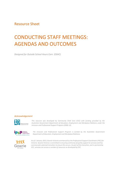 Professional Staff Meeting Agenda | Templates at allbusinesstemplates.com