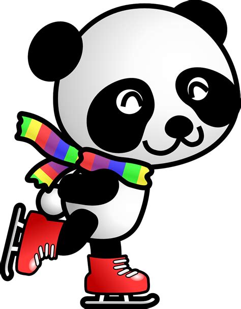 Panda Skates Skating Free Vector Graphic On Pixabay