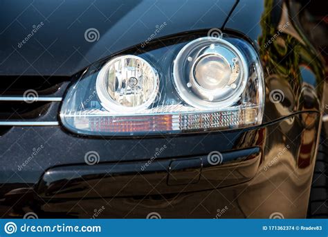 Car Headlight With Shallow Depth Of Field Stock Photo Image Of