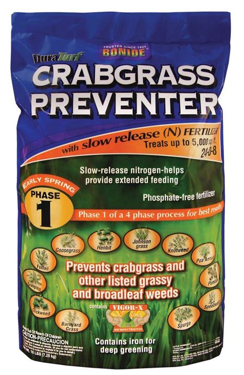 Bonide 60412 Crabgrass Preventer With Fertilizer 5000 Sq Ft 24 0 8