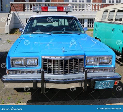 Vintage Nypd Plymouth Police Car On Display Editorial Image