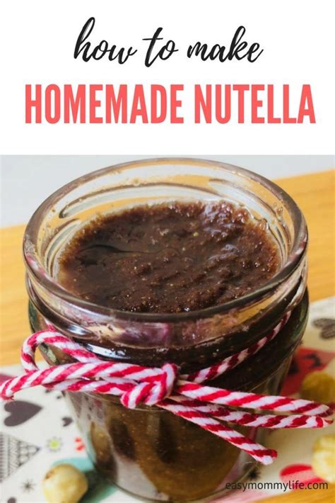 Easy Homemade Nutella Recipe 4 Ingredients Only Easy Mommy Life