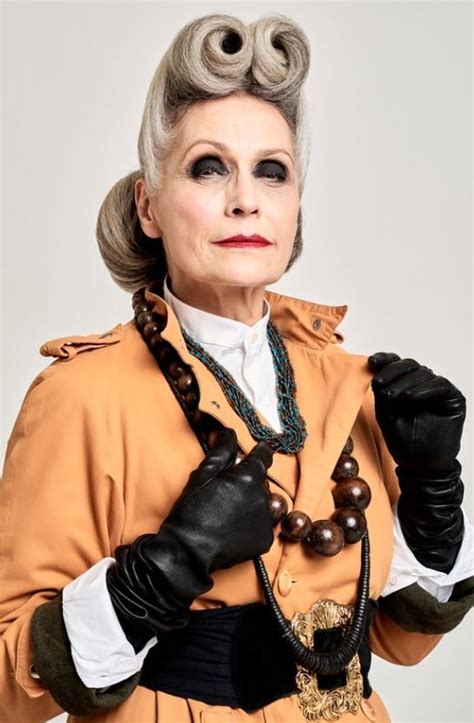 beauty magazine older women leather glove grandma aging halloween face makeup grace