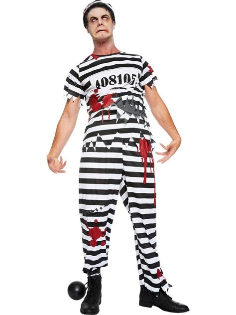 Zombie Convict Man Costume