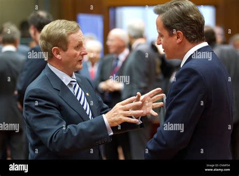 Irish Taoiseach Enda Kenny And British Prime Minister David Cameron