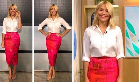 Itv This Morning Holly Willoughby Shows Off Tiny Waist In £65 Skirt