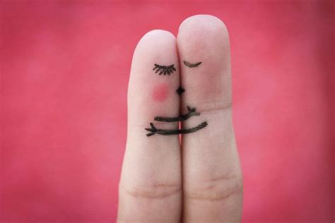 1.'i love him' + 'i love her' tattoos. Fingers have no problem with public displays of affection ...