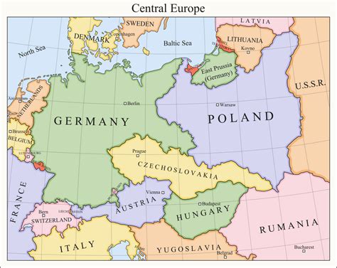 Maps On The Web — Central Europe 1921 By Fenn O Manic Germany Map