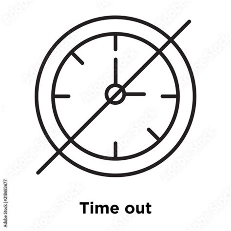 Time Out Icon Isolated On White Background Simple And Editable Time