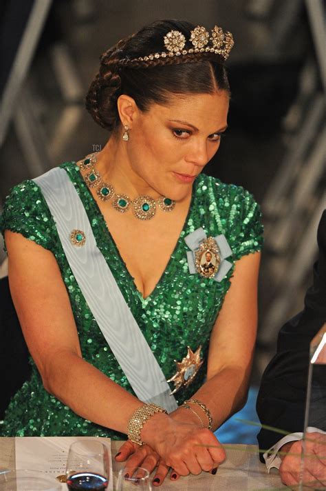 Crown Princess Victoria Gleams In Nobel Emeralds